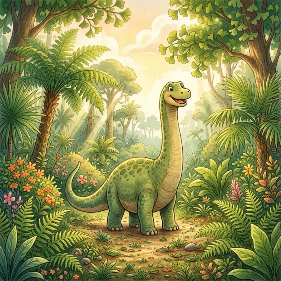 Dinozaurų nuotykiai iliustracija